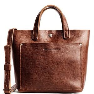 Portland Leather Brown Mini Crossbody Bag